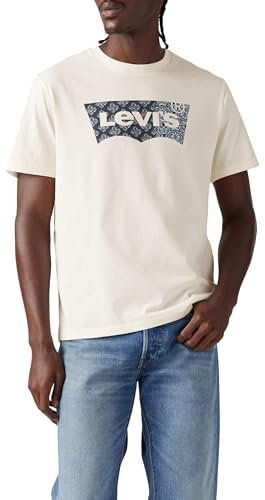 Levi's Graphic Crewneck Tee T-Shirt, Batwing Bandana Fill, S Hommes