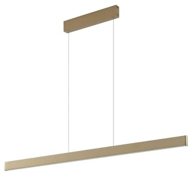 Lucande LED Smart Home Pendelleuchte Mylosh dimmbar mit Leselampe (Modern) in Gold/Messing aus Aluminium (1 flammig,) - Deckenlampe Esstischlampe Smarte Hängelampe,Smarte Hängeleuchte