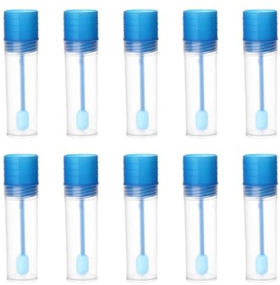 QEDBOJE 10 Piezas Plastico Heces Recipiente para Análisis, Hockerbecher, PP-Kunststoff (15ml)