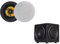 Lithe Audio All-In-One Wireless 6.5” Wi-Fi V2 Ceiling Speaker Pair (Master & Passive) & Subwoofer Bundle, 60W RMS, Amplifier Built-In, Multi-Room Audio, Airplay 2, Chromecast