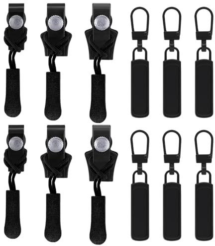 Auiremrti Ersatz Zipper Set, 6 Stück Reißverschluss Reparatur, 6 Abnehmbare Zipper in Groß, Mittel, Klein, Reißverschluss-Fix-Kit für Jacken, Taschen, Rucksäcke