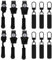 Auiremrti Ersatz Zipper Set, 6 Stück Reißverschluss Reparatur, 6 Abnehmbare Zipper in Groß, Mittel, Klein, Reißverschluss-Fix-Kit für Jacken, Taschen, Rucksäcke
