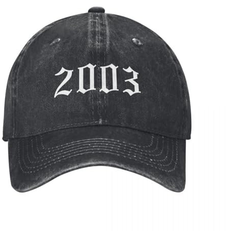 YANIUIE 2003 Old English Baseball Cap Golf Wear Custom Cap Angelhut Caps Frauen Männer Geschenk