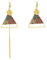 WOFASHPURET 1 Paar asymmetrische Ohrringe Damenohrringe Ohrhänger Ethnische Ohrringe durchbohrte Ohrringe Damen Ohrringe triangle ohringestecher ohrringe quasten earloop Golden