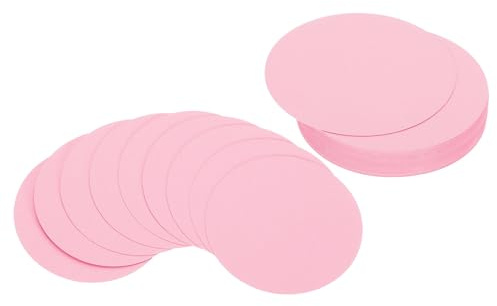 PATIKIL Cartoncino Circolare da 4, 50Pz Rotondo Cartone Carta Cartoncino Spesso Origami Rotondi per Progetti Fai da Te Decorazioni Lavagna della Classe, Rosa