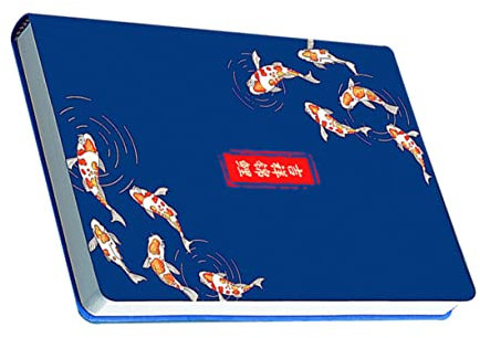 NUOBESTY Koi Notebook Digital Notepad Bed Desk Color-adjustable Desktop Repair Car Tablet Holder Desk Stand Notebooks Note Pad Diary Notepad Lap Desk Ergonomic Keyboard Pads Lined Book Pu