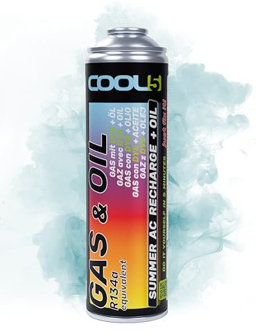 COOL5 2en1 - Reemplazo de refrigerante R134a con aceite, para carga de aire acondicionado para coches 1995-2016 + APC 500ml