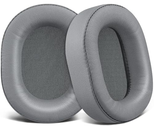 SOULWIT Repuesto Almohadillas para Corsair HS65/HS55 Surround Wired, HS55 Surround V2, HS 65/HS 55 Wireless Core Gaming Auriculares, Cojines con Suave Piel de Proteína, Espuma de Alta Densidad - Gris