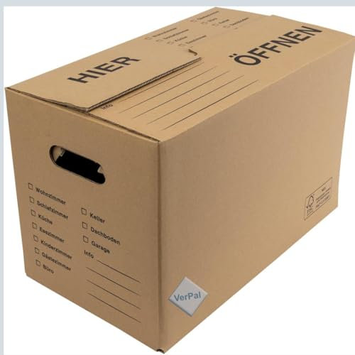 VERPAL Umzugskarton, (LxBxH), 520x280x320mm, doppelwellig, 30 Stück