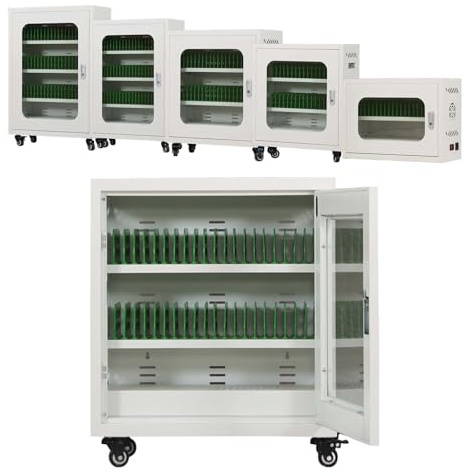 YORCME Phone Jail,Smartphone Charging Cabinet with Wheels, 12-60 Slots, Lockable & Fast Charging, Organize & Charge Multiple Phones,for Classroom and Employees 40Slot