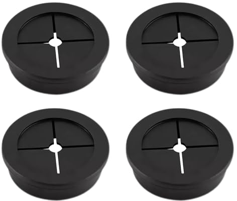 4 Stück Silikon Kabeldurchführung, 1-3/16 Zoll 30mm Schreibtischdurchführung Kunststoff Flexibler Gummiring Flexibel Gummi Drahtlochabdeckung für Büro Computertisch Kabelorganizer