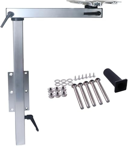 CNCYEAH Gamba da tavolo rimovibile, clip per gambe da tavolo girevole a 360°, gambe regolabili per mobili fai da te, sistema gambe per camper, yacht, camper