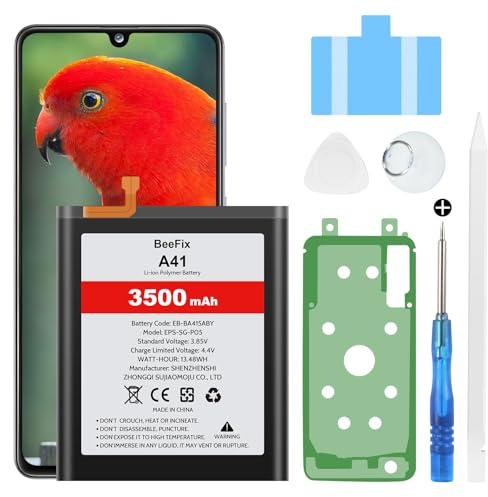 Beefix Akku für Samsung Galaxy A41 (SM-A415F), 3500mAh Hochkapazitäts-Ersatzakku für Galaxy A41 (EB-BA415ABY) mit professionellen Reparaturwerkzeugen