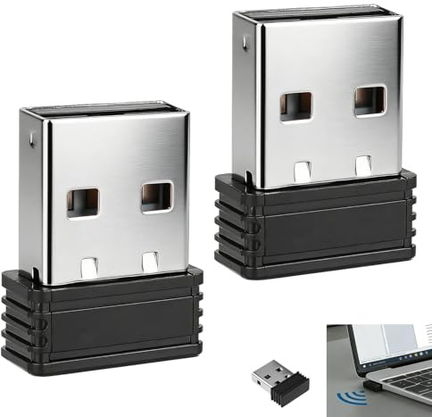 Vnuipofa Jiggler USB, Mouse Jiggler Indétectable Simulateur de Souris, Mouvement Automatique Anti-Veille, Empêche Mode Veille et Économiseur d’Écran, Plug & Play sans Logiciel, Mini Dongle Noir