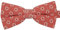 Ecravate - Noeud papillon homme Rouge à motifs fleuris