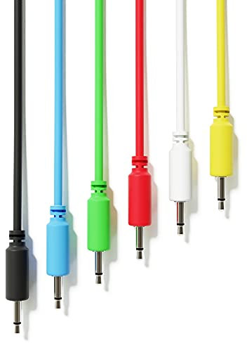 ExcelValley - Mono Modular Patchkabel TS 3,5mm 1/8 Zoll Eurorack Synthesizer [6A-Pack | 200 cm - 78,74]