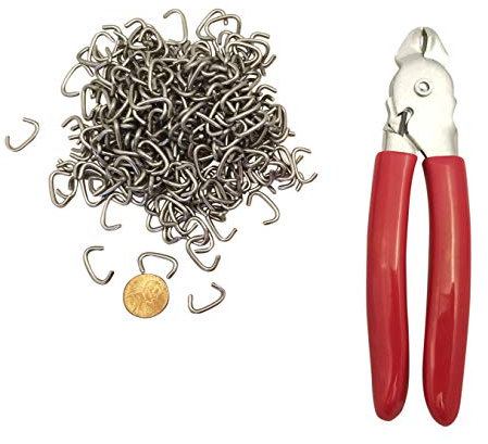 Professional Heavy Duty Hog Ring Pliers (with 1/2 Stainless Steel Hog Rings)
