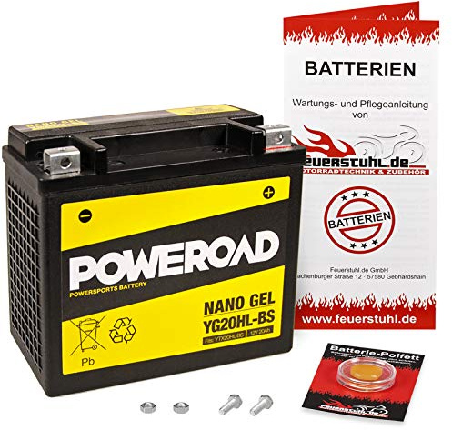 TOP Gel-Batterie für Honda GL 1800 Goldwing, 2001-2011 (SC47) wartungsfrei, einbaufertig, startklar, inkl. 7,50€ Pfand