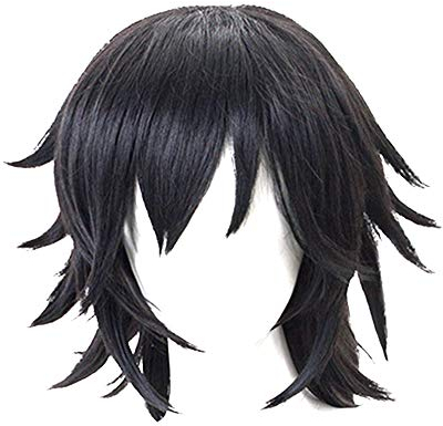 OSIAS Anime Cosplay Perücke, Demon Slayer Perücke, für Halloween, Party, Karneval, Nachtleben, Konzerte, Hochzeiten (Tomioka Giyuu Wig)