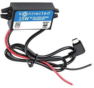 Convertisseur de tension 12 V vers USB-C (5 V) avec connecteur de type C à angle droit, convertisseur abaisseur