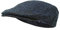 Borges & Scott Nevis Schirmmütze – Schiebermütze aus 100% handgewebter Wolle - Harris Tweed - wasserabweisend - Marineblau Fischgrätenmuster 60cm