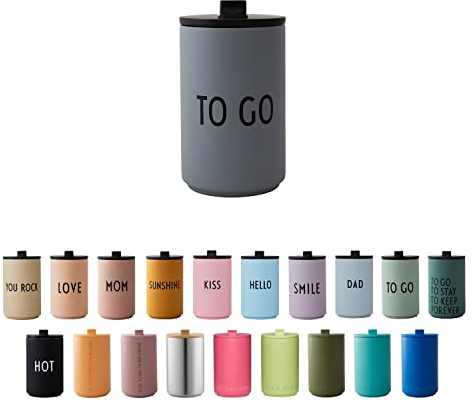 Design Letters Mug Isotherme 350 Ml | Idee Cadeau Homme, femme | Thermos Café Etanche en Acier Inoxydable | Thermos Isotherme avec Isolation à Double Paroi | Tasse Isotherme sans BPA/BPS