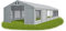 Das Company Partyzelt 6x12m Lagerzelt Universalzelt Moskitonetz wasserdicht grau Zelt 560g/m² PVC Plane ganzjährig Gartenzelt Winter ISDM - Zeltgarage, Pavillon, Zeltgarage Winterfest - Winterzelt