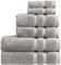 Christy Chroma Grey Towel Set | Set of 6 | 2 Bath 2 Hand 2 Face | Highly Absorbent Heavyweight 675GSM | Bold and Bright | Soft Smooth Shower Towels | 100% Cotton | Sustainably Made | Dove Grey