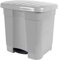 Cubo de Basura Pedal 46 litros Plástico 45 x 41 x 47 cm , Contenedor de basura con separador para colocar 2 bolsas (Gris)