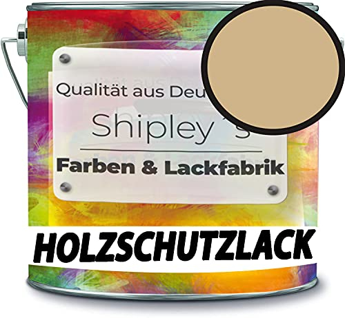 Holzschutzlack Holzlack Holzlasur wetterbeständiger Langzeitschutz Wetterschutzfarbe Holzschutzfarbe RAL 1001 Beige // Shipley's Farben & Lackfabrik