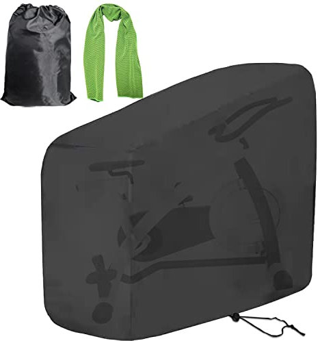 TONINT Exercise Bike Cover, Upright Indoor/Outdoor, Waterproof, Black