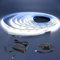 Arotelicht 5m COB LED Strip 12V LED Band kaltweiß 6000K COB LED Streifen Dimmbar Led Lichterkette Hohe Dichte 320LEDs/m mit Dimmer Adapter IP20 für Schlafzimmer Küche Home Innendekoration