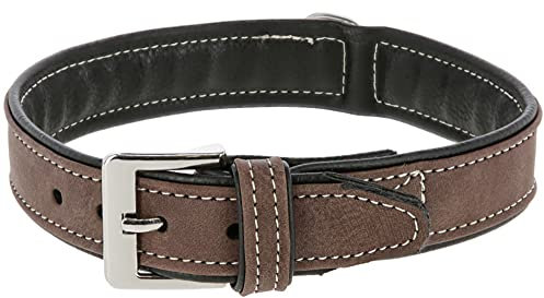 Kerbl Halsband California, Kunstleder Braun Breite 20-40mm Halsumfang 32-64cm