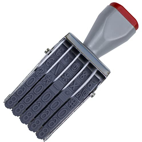 SUUJI 5-stellige Zahlen-Rollenstempel – wechselbarer Zahlenstempel, Ei, Datumsstempel, personalisiertes Preissymbol, Rollrad, multifunktional, DIY, Gummi, Scrapbooking, Schreibwaren, Büro, Geschäft