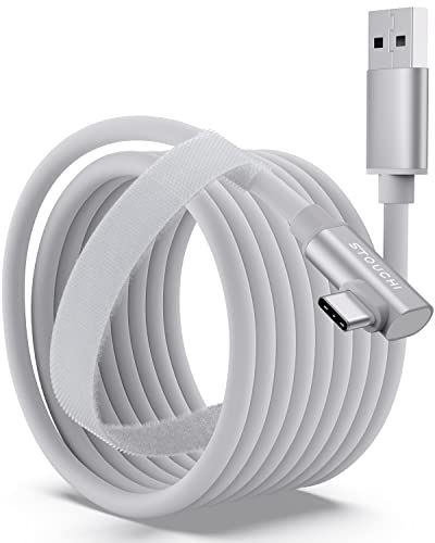 6m Link Kabel,Kompatibel mit Meta/Oculus Quest2/Quest3/Pro PICO 4 PC Steam VR,Stouchi Virtual Reality Headset Kabel,Hochgeschwindigkeits PC Datenübertragungs,USB 3.0 auf USB C Kabel für Gaming PC