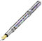 Xezo Maestro Jubilee Fountain Pen, Medium Nib. Oceanic White Mother of Pearl and Iridescent Pāua Abalone Shell. Limited Edition, Only 223 Pieces Made. Handmade, No Two Pens Alike