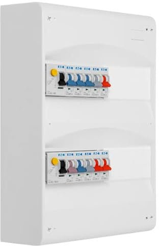 EATON - Tableau 2 rangées pré-équipé 2 inter. diff. 63A + 10 disjoncteurs