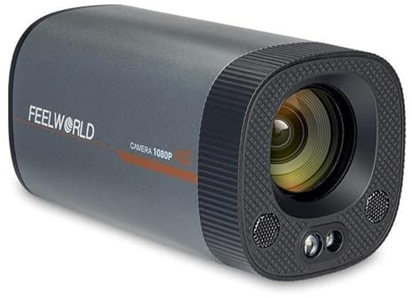 FEELWORLD HV10X Professional Live Streaming Camera Full HD 1080P 60fps USB3.0 HDMI with 10X Optical Zoom Auto Focus Microphone Support Remote Control for Conferences, Church, Teaching