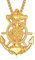 ADMETUS Gold Anker Kette Männer 925 Sterling Silber Anker Kompass Anhänge Gold Anker Kettenanhänger Halskette Anker Schmuck Geschenk für Herren Männer