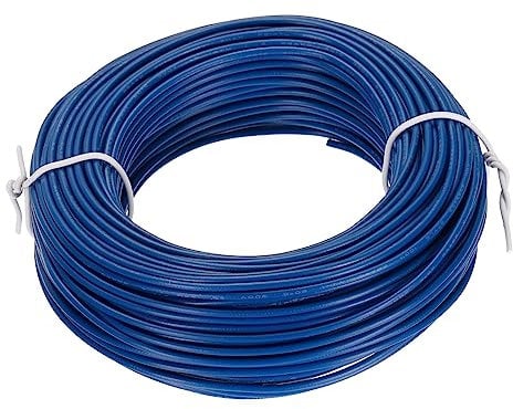Sourcing Map 22AWG Blue PVC Stranded Wire, 30m/100ft, 1.6mm/0.06 inch, Tinned Copper, 300V, 80°C/176℉, Compatible with Various Devices