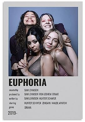 ELedvb Euphoria Movie FanartLeinwand-Poster, dekoratives Gemälde, Leinwand-Wandposter und Kunstdruck, modernes Familienschlafzimmer-Dekor-Poster, 20 x 30 cm