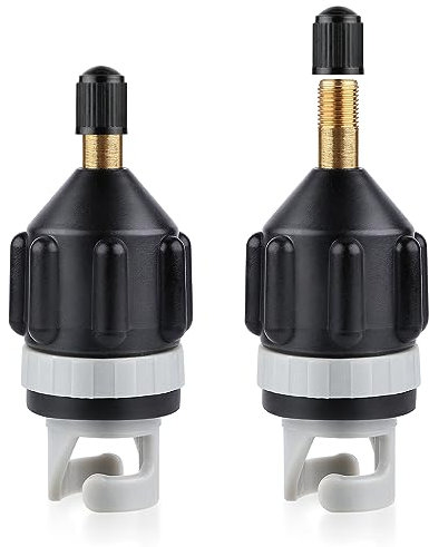 2pcs Paddle Board Pump Adapter for Schrader, Inflatable Converter Adapter Paddle Board Valve Air Nozzle Adapter Air Valve Adapter Accessories for Inflatable Rowing Boat Paddle Board