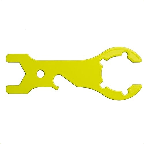 piber Colourful Metal Gas Bottle Key Multi Gas Bottles Key for Gas Bottles, Outdoor Gas Keys, Gas Regulator Key with Integrated Bottle Opener (Yellow)