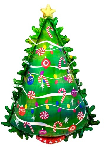 Amscan- Globo Super Shape Árbol de Navidad, Multicolor, talla única (4042675)