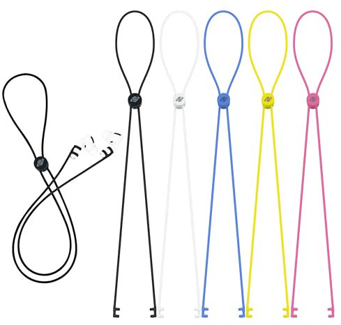 Weiches Silikon-Umhängeband für kabellose Ohrhörer, verstellbare Länge, passend für alle AirPods, 5 Farben