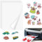 ADERTOS 30 Hojas Papel Adhesivo de Vinilo Blanco A4 Imprimible para Impresoras de Tinta y Láser - Etiquetas Pegatinas Impermeables