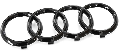 Audi 4J3853605T94 Zeichen Kühlergrill Ringe Emblem Logo, schwarz