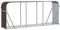 vidaXL Brown Galvanised Steel Log Holder-Firewood Rack- Wood Storage Stand for Fireplace, Outdoor/Garden/Patio