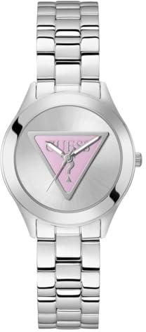 GUESS Damen Uhr Armbanduhr TRI Plaque GW0675L1 Edelstahl Silber