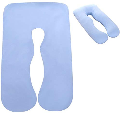 Zasdvn Almohada de Embarazo Almohada Embarazada para Mujeres Con Funda Desmontable | Cuña Suave Para Embarazadas Soporte Abdominal Para Mujeres Embarazadas, Almohada Corporal en Forma de U Almohada de